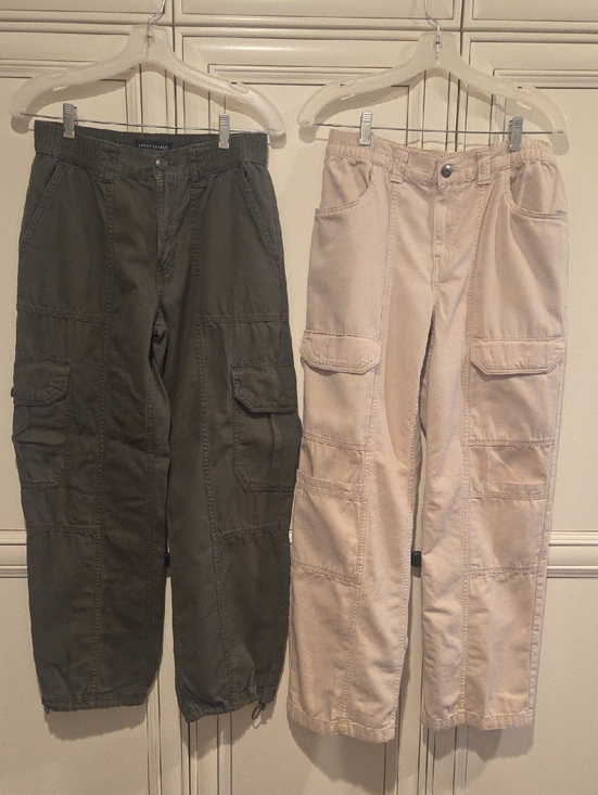 Aeropostale Pants - Aeropostale Set of Two Utility Cargo Pants, Tan and Army Green